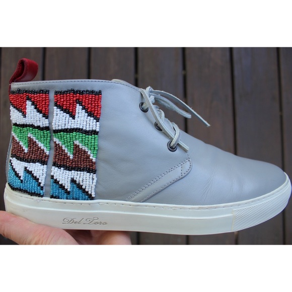 Del Toro Beaded Aztec Chukka Sneakers 9 - Picture 12 of 12